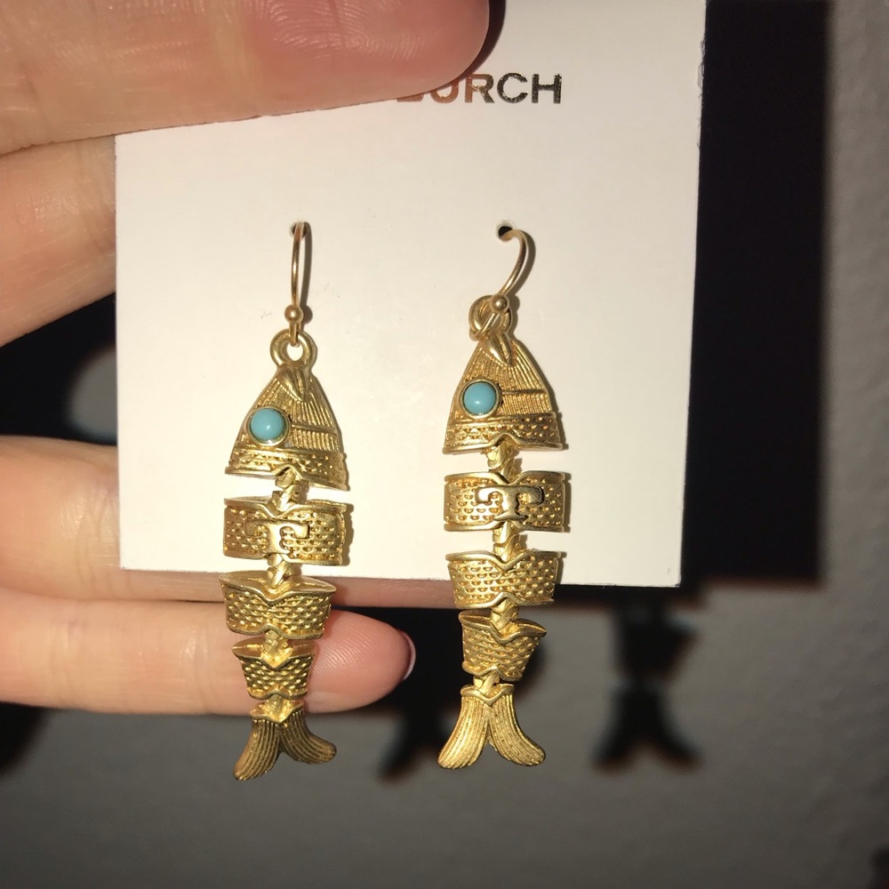 Tory Burch fish earrings